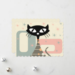 Cartão De Festividades meio século do Médio do século moderno