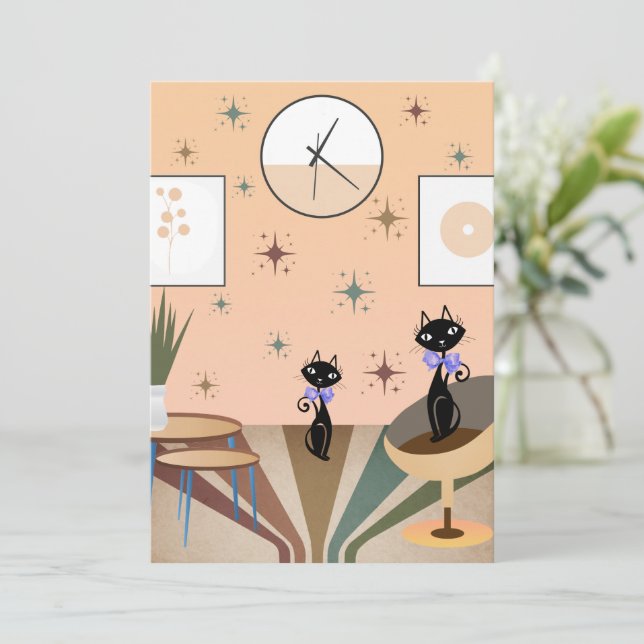 Cartão De Festividades meio século do Médio do século moderno (Em pé/Frente)