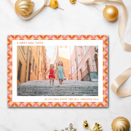 Cartão De Festividades Meio século Mod Cor de Rosa Laranja Única - Duas F