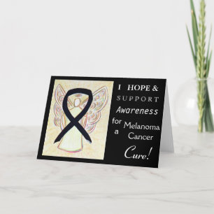 Cartão De Festividades Melanoma Cancer Awareness Ribbon Greeting Card