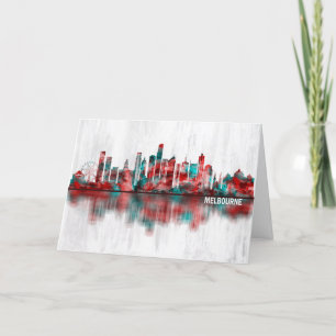 Cartão De Festividades Melbourne Austrália Skyline