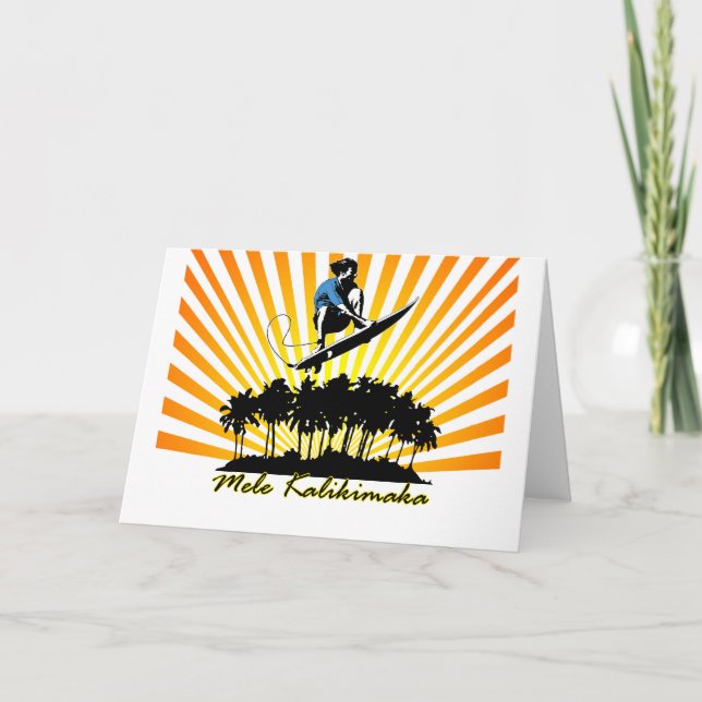 Cartão De Festividades Mele Kalikimaka (Frente)