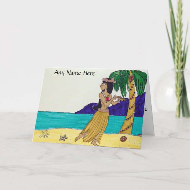 Cartão De Festividades Mele Kalikimaka (Frente)