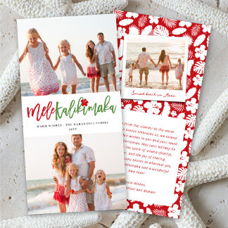 Cartão De Festividades Mele Kalikimaka 2 Fotografia Colagem Moderna Natal