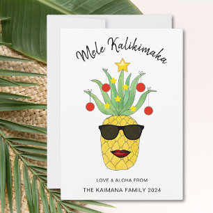 Cartão De Festividades Mele Kalikimaka Abacaxi