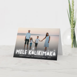 Cartão De Festividades Mele Kalikimaka Brilha Estrelas Foto de Natal Mode