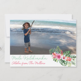 Cartão De Festividades Mele Kalikimaka Feliz Natal Hibiscus
