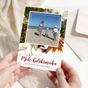 Cartão De Festividades Mele Kalikimaka Floral Natal Foto Férias