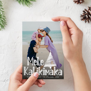 Cartão De Festividades Mele Kalikimaka Foto Moderna Havaiana