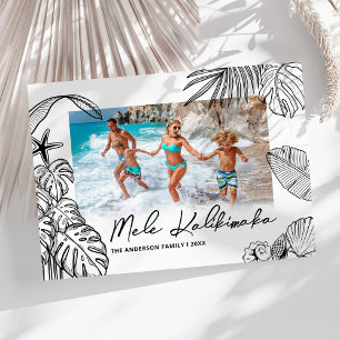 Cartão De Festividades Mele Kalikimaka Foto Moderna Natal