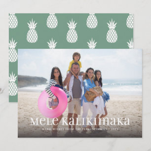 Cartão De Festividades Mele Kalikimaka Foto Única 