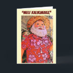 Cartão De Festividades “Mele Kalikimaka.”MERRY CHRISTMAS"<br><div class="desc">Say Merry Christmas with this swinging cool Santa. And,  have a great holiday.  THANKS FOR STOPPING BY ONE OF MY EIGHT STORES :)</div>