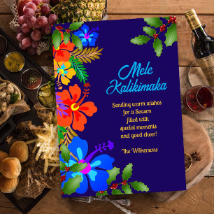 Cartão De Festividades Mele Kalikimaka Natal havaiano