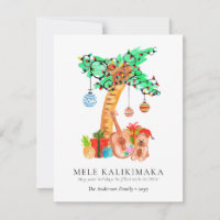 Mele Kalikimaka Palm Guitar Natal do Havaí