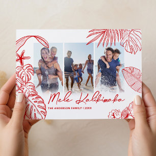 Cartão De Festividades Mele Kalikimaka Red 3 Fotografia Natal