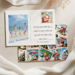 Cartão De Festividades Mele Kalikimaka Selos Tropicais Fotográficos