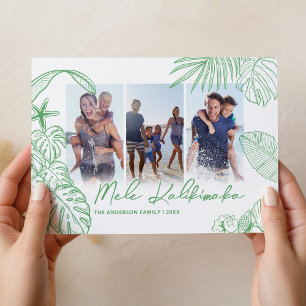 Cartão De Festividades Mele Kalikimaka Verde 3 Foto Natal