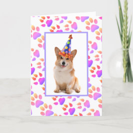Cartão De Festividades Melhor Aniversário de Corgi do Pai
