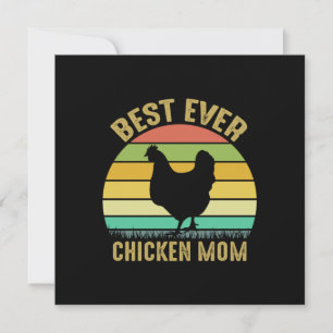 Cartão De Festividades Melhor Arte de Frango de Todos os Tempos Mãe de Fr