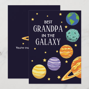 Cartão De Festividades Melhor Avô da Galáxia Dia dos Pais Aniversário