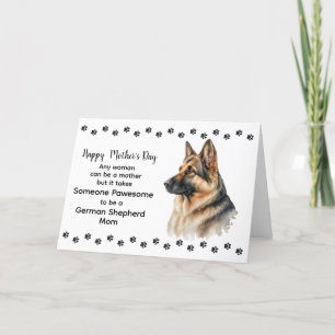 Cartão De Festividades Melhor Cachorro German shepherd Mãe