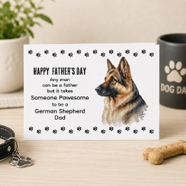 Cartão De Festividades Melhor Dia dos Pais Personalizado com Cachorro Pas