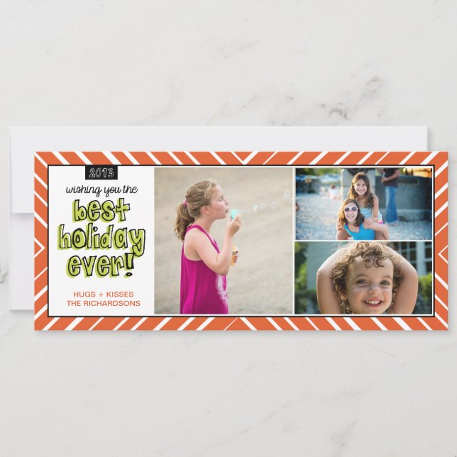 Cartão De Festividades Melhor Feriado x3! (Frente)