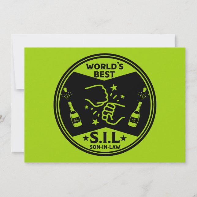 Cartão De Festividades Melhor Genro do Mundo (Frente)