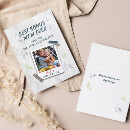 Cartão De Festividades Melhor Mãe Bônus Dia das Mães Madrasta Foto Person