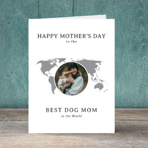 Cartão De Festividades Melhor Mãe de Cachorro do Mundo  Foto Dia das Mães