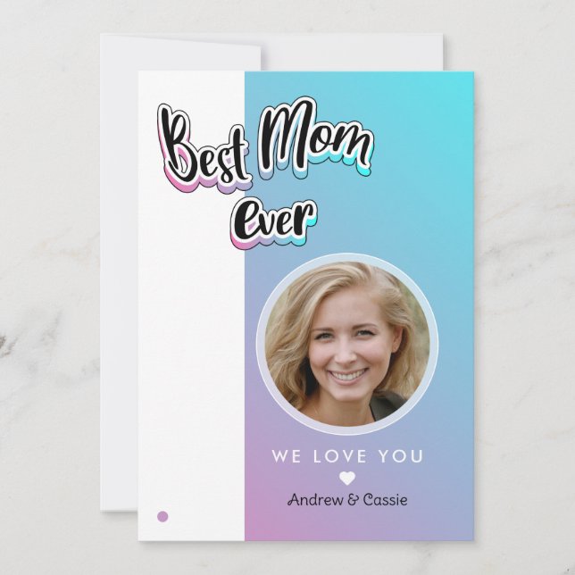 Cartão De Festividades Melhor mãe de sempre (Frente)