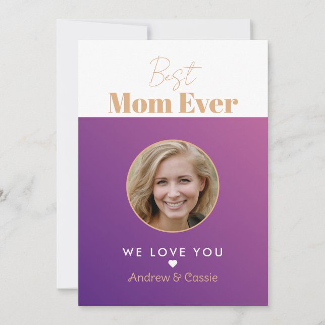 Cartão De Festividades Melhor mãe de sempre (Frente)