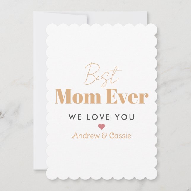 Cartão De Festividades Melhor mãe de sempre (Frente)