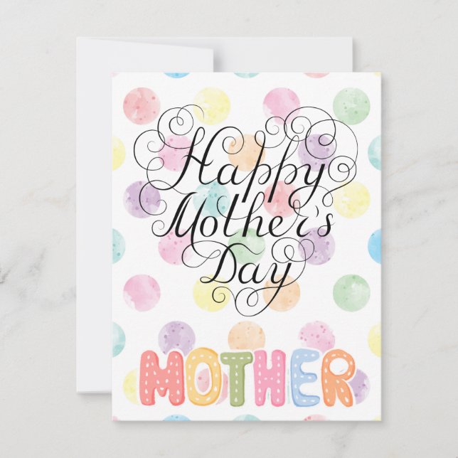 Cartão De Festividades Melhor mãe de sempre (Frente)