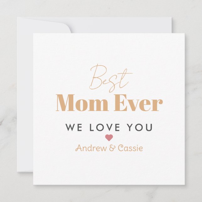 Cartão De Festividades Melhor mãe de todas (Frente)