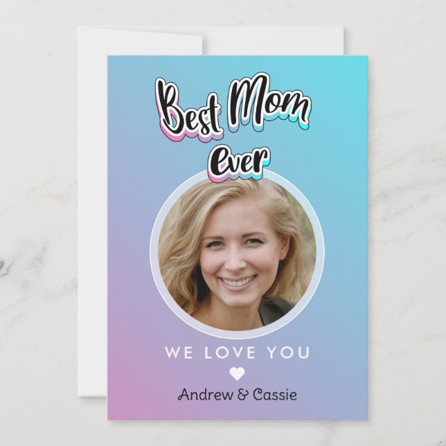 Cartão De Festividades Melhor mãe de todos os tempos (Frente)