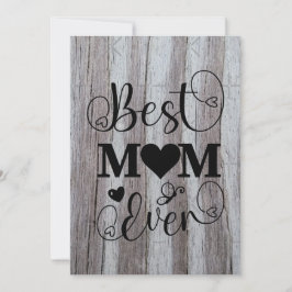 Cartão De Festividades Melhor Mãe de Todos os Tempos Madeira de Celeiro C