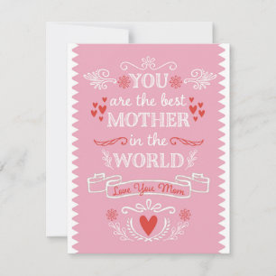 Cartão De Festividades Melhor Mãe do Mundo