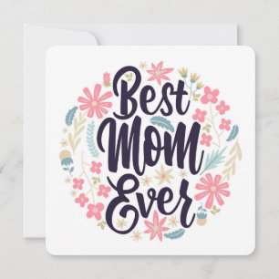 Cartão De Festividades Melhor Mãe do Mundo Floral