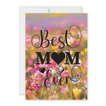 Melhor Mãe do Mundo Flores Silvestres Cor-de-Rosa 