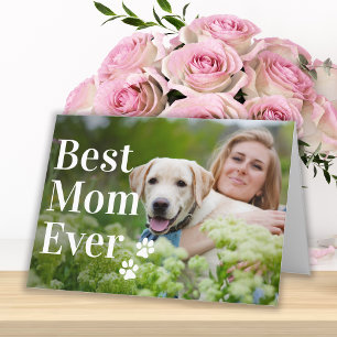 Cartão De Festividades Melhor Mãe Nunca Personalizada Cachorro de Fotos M