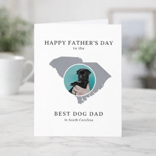 Cartão De Festividades Melhor Pai de Cachorro da Carolina do Sul Foto Dia