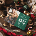 Cartão De Festividades Melhor Pai de Cachorro de Todos os Tempos | Foto<br><div class="desc">Neste Natal, vamos celebrar nossos melhores amigos de quatro patas e os humanos que os amam incondicionalmente. Confira nosso cartão 'Feliz Natalzinho', personalizado com o nome do seu cachorro e uma foto favorita. Perfeito para presentear o melhor pai de cachorro do mundo! Com uma pegada de pata adicionada para selar...</div>