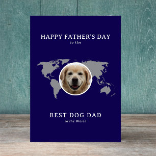 Cartão De Festividades Melhor Pai de Cachorro do Mundo Foto do Dia dos Pa