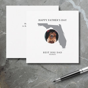 Cartão De Festividades Melhor Pai de Cachorro Flórida Foto Dia dos Pais