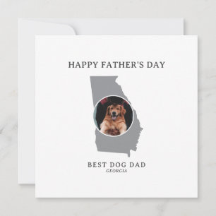 Cartão De Festividades Melhor Pai de Cachorro Geórgia Foto Dia dos Pais