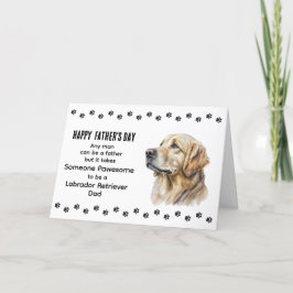 Cartão De Festividades Melhor Pai de Cachorro Labrador Retriever Dia dos