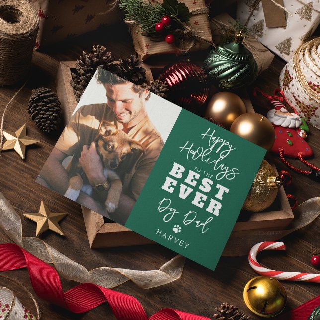 Cartão De Festividades Melhor Pai De Cães | Foto (Criador carregado)