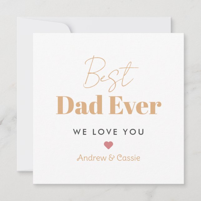 Cartão De Festividades Melhor pai do mundo (Frente)