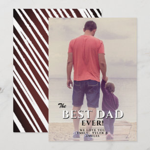 Cartão De Festividades Melhor Pai do Mundo Dia dos Pais Foto da Família